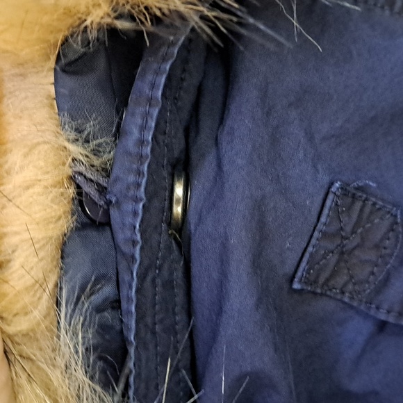 Bass Dark Blue/Black Trim Quilted Fuzzy Hood Coat. Size Small NWT - Picture 11 of 16